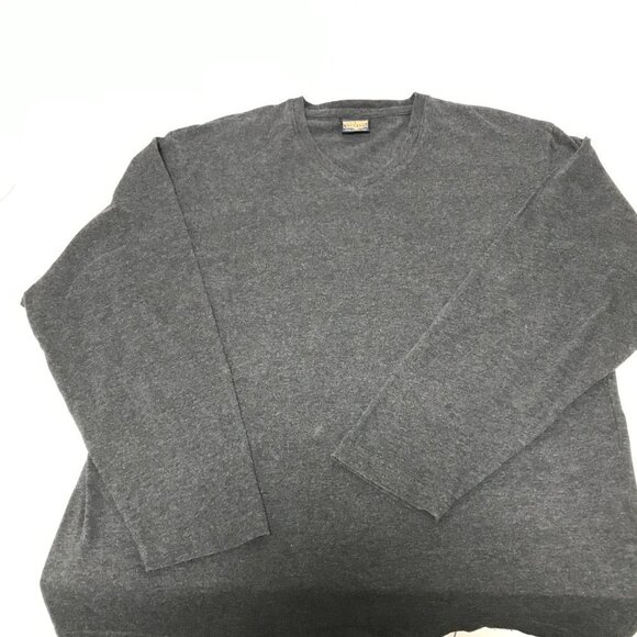 Woolrich Long Sleeve V Neck charcoal Grey Cotton shirt - Size Small - Picture 4 of 11
